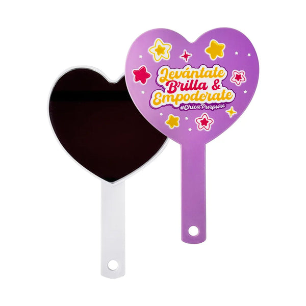 Espejo corazon morado