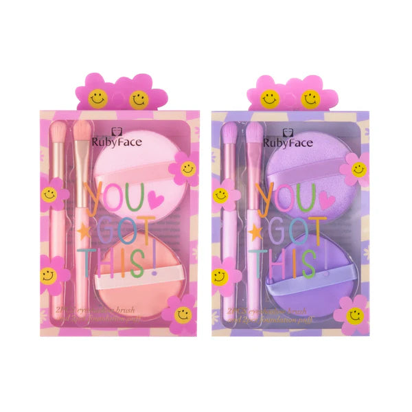 Set de Brochas + Pomos X2 Ruby Face REF - ABMS26-061