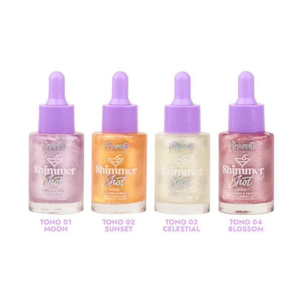 Display Aceite Corporal Shimmer Shot Purpure